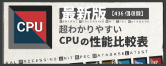 【最新版】超わかりやすい「CPU」の性能比較表