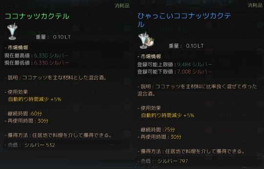 ココナッツ料理とアレハザの特別料理の黄金比っぽいレシピをまとめた 黒い砂漠 ちもろぐ