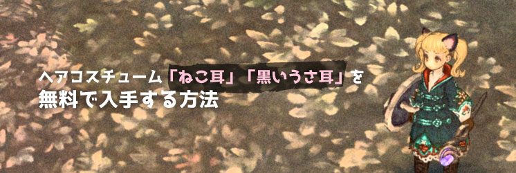 ヘアコスチューム ねこ耳 黒いうさ耳 を無料で入手する方法 ちもろぐ