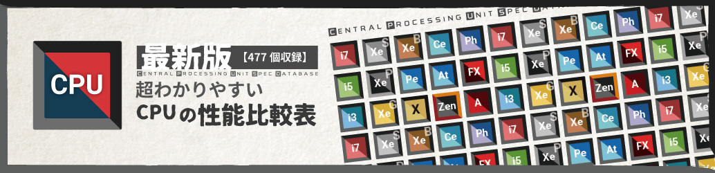 【最新版】超わかりやすい「CPU」の性能比較表【477個収録】