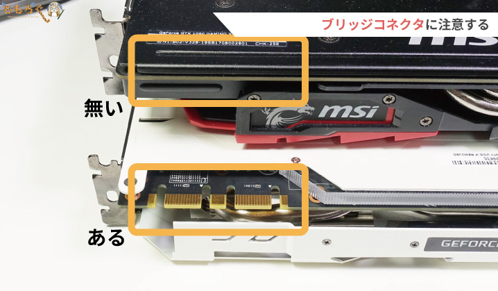 SLI ブリッジ付き GTX1080 ２枚 - PCパーツ