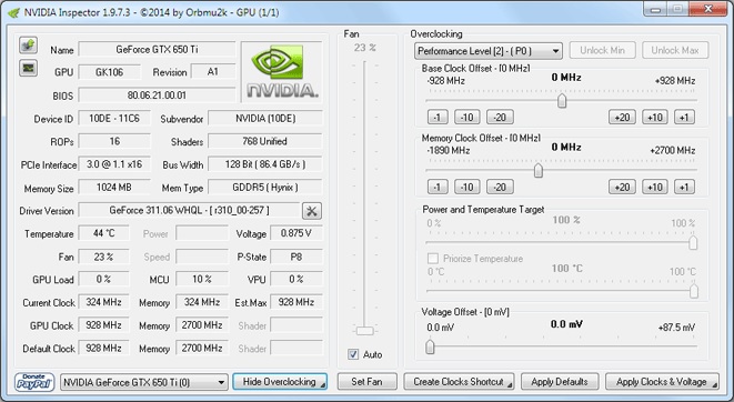 NVIDIA Inspector