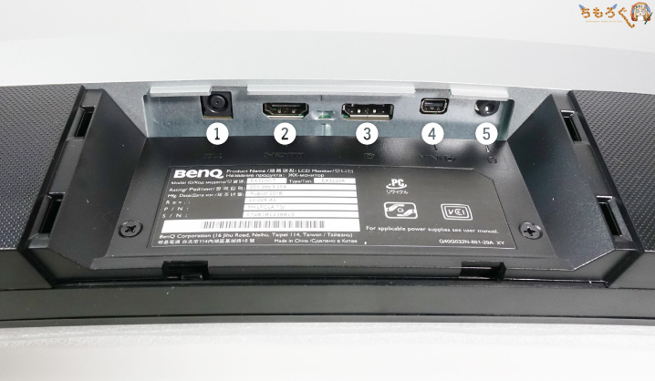 BenQ EX3200Rの入力端子
