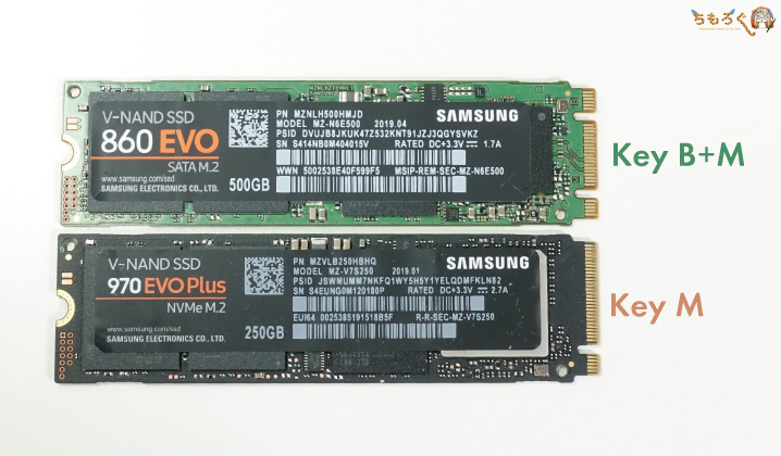 Samsung 860 EVOをレビュー（Key M+B）