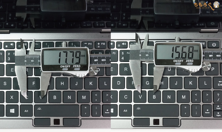 OneMix 3Sのキーボード