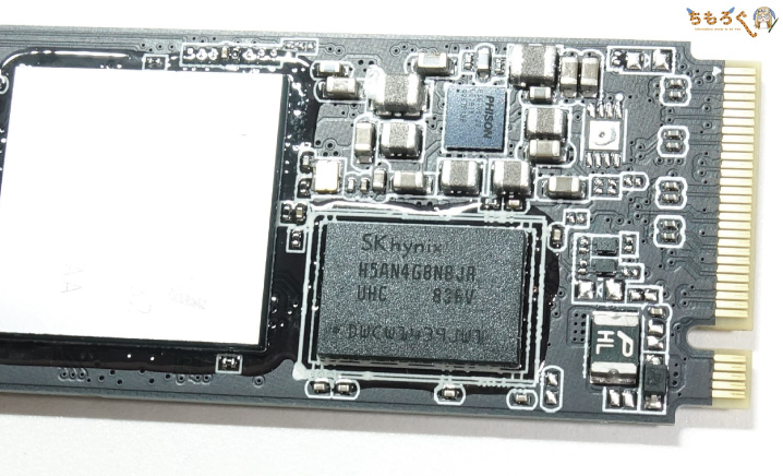 GIGABYTE Aorus NVMe Gen4 SSDのDRAMキャッシュ