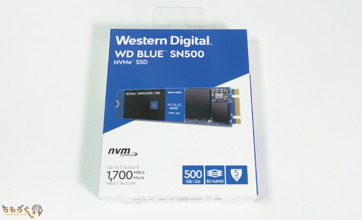 SSDは「WD Blue SN500 NVMe」