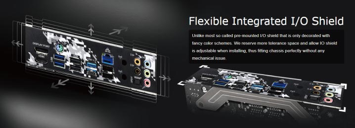 ASRock Flexible Integrated I/O Shield