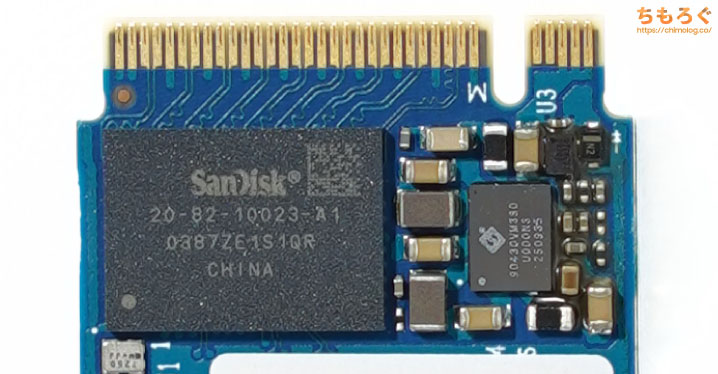 SanDisk Ultra M.2 NVMe 3D SSDをレビュー（基板コンポーネント）