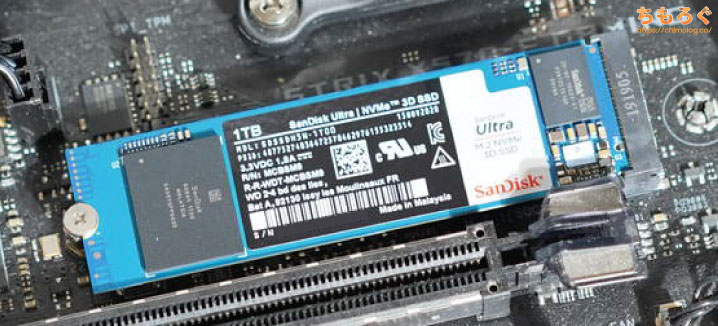 SanDisk Ultra M.2 NVMe 3D SSDをレビュー（テストPCスペック）
