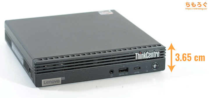 ThinkCentre M75q Tiny Gen2のデザインやサイズ