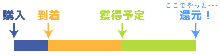 楽天リーベイツのポイント反映のタイムラグ