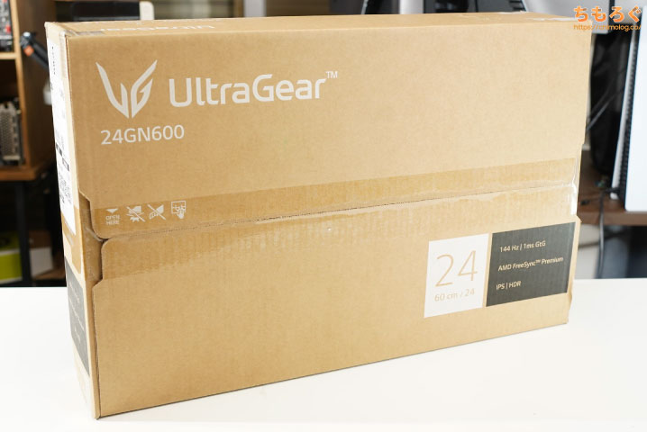 LG UltraGear 24GN600-Bをレビュー（開封）