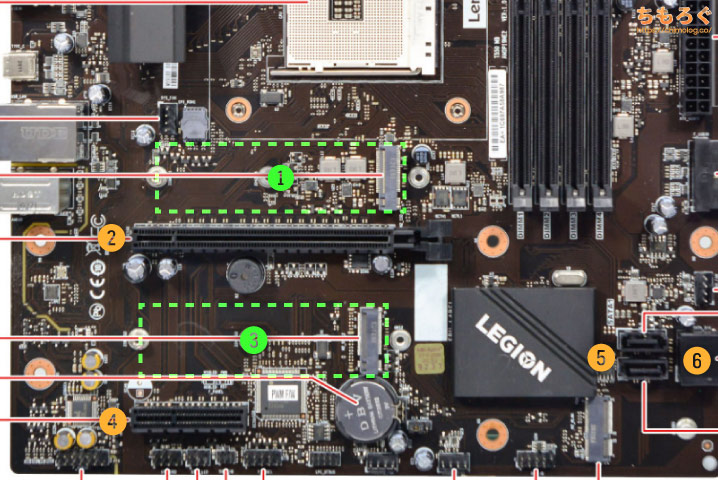 Lenovo Legion T550 AMDをレビュー（マザーボードの拡張性）