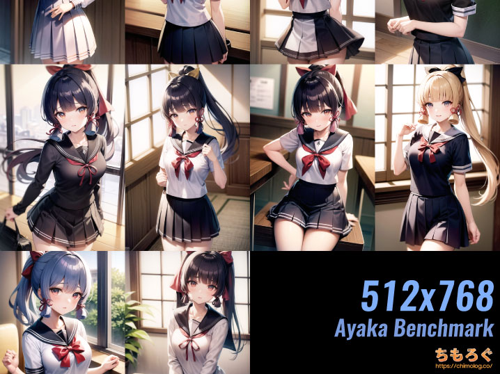 512x768：Ayaka Benchmark