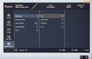 ASUS ProArt PA279CRVをレビュー（OSD設定画面）