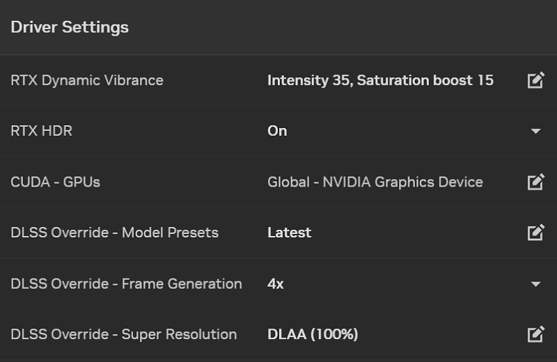 NVIDIA DLSS Overrides in NVIDIA App