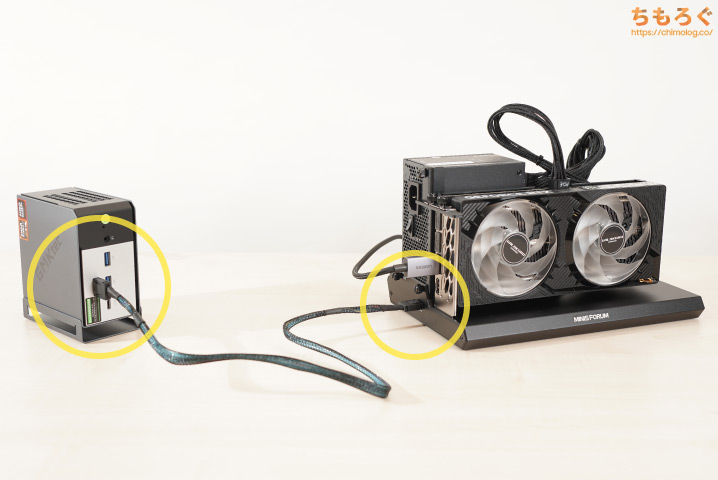 MINISFORUM DEG1の起動方法