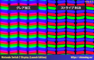Switch 2（本体ディスプレイ）レビュー（画素ドット）