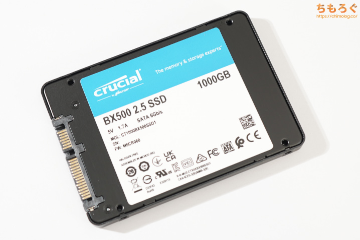 Crucial BX500 2025 本体デザイン