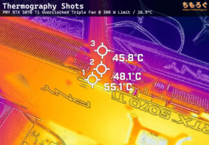 RTX 5070 Ti（サーモグラフィー写真）