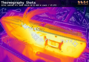 RTX 5090（サーモグラフィー写真）