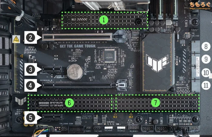 ツクモ G-GEAR（9800X3D）のマザーボード