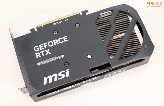 ツクモ G-GEAR（9800X3D）の標準グラフィックボード