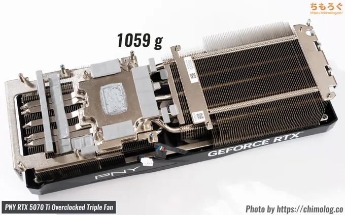 PNY RTX 5070 Ti Overclocked Triple Fan(分解写真)