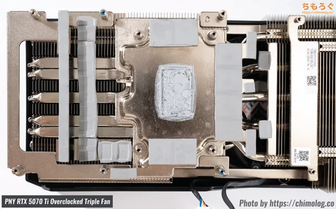 PNY RTX 5070 Ti Overclocked Triple Fan(分解写真)