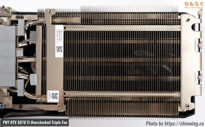 PNY RTX 5070 Ti Overclocked Triple Fan(分解写真)