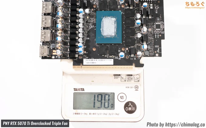 PNY RTX 5070 Ti Overclocked Triple Fan(PCB写真)