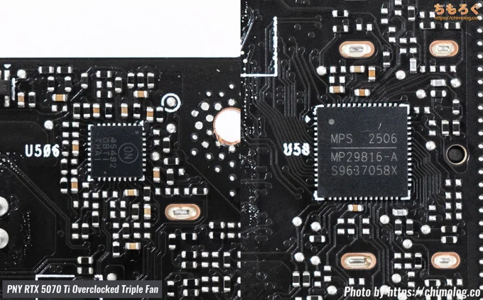 PNY RTX 5070 Ti Overclocked Triple Fan(PCB写真)