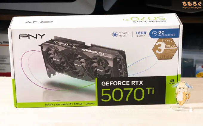PNY RTX 5070 Ti Overclocked Triple Fan(写真)
