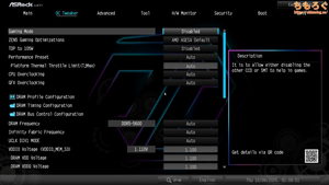 ASRock X870 Taichi Creator（UEFI BIOS画面）