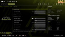 MSI MAG B850 TOMAHAWK MAX（UEFI BIOS画面）