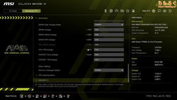 MSI MAG B850 TOMAHAWK MAX（UEFI BIOS画面）
