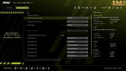 MSI MAG B850 TOMAHAWK MAX（UEFI BIOS画面）