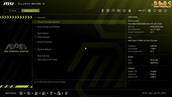 MSI MAG B850 TOMAHAWK MAX（UEFI BIOS画面）