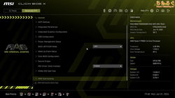 MSI MAG B850 TOMAHAWK MAX（UEFI BIOS画面）