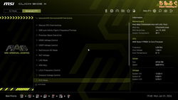 MSI MAG B850 TOMAHAWK MAX（UEFI BIOS画面）
