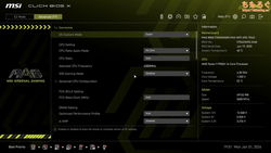MSI MAG B850 TOMAHAWK MAX（UEFI BIOS画面）