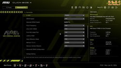 MSI MAG B850 TOMAHAWK MAX（UEFI BIOS画面）