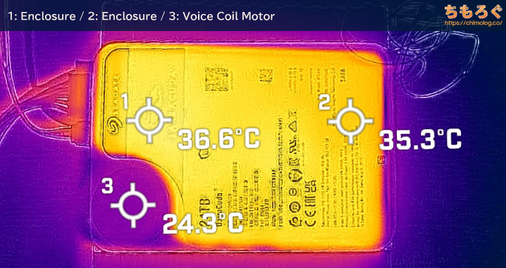 Seagate ST24000DM001 サーモグラフィー 写真
