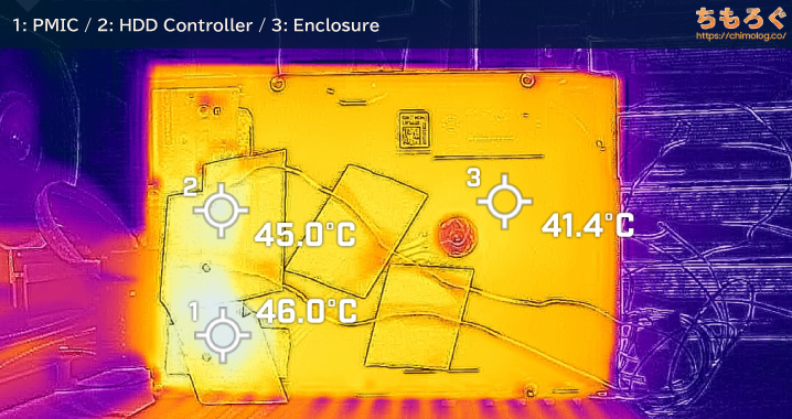 Seagate ST24000DM001 サーモグラフィー 写真