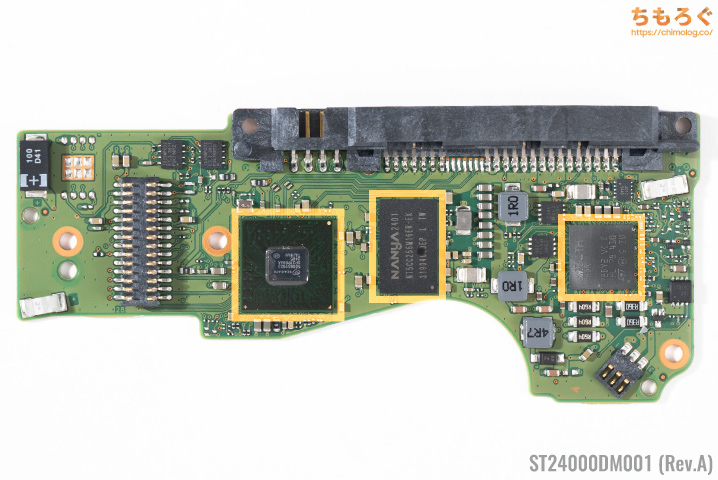 Seagate ST24000DM001 基板 分解写真