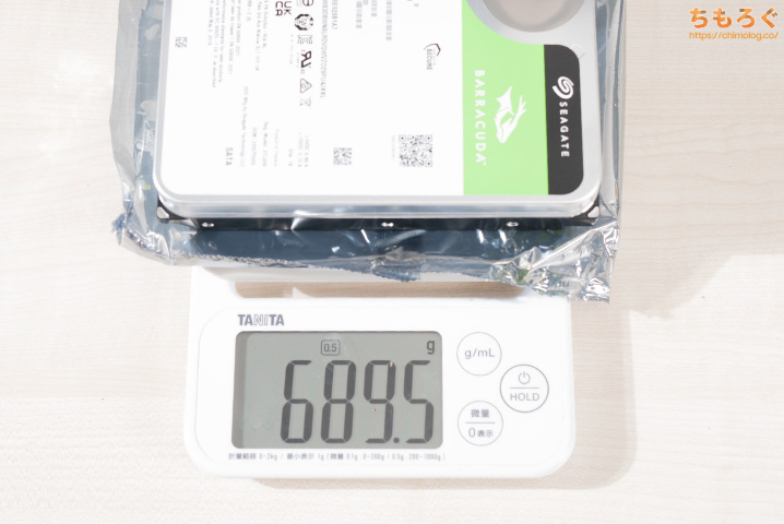 Seagate ST24000DM001 重量 写真