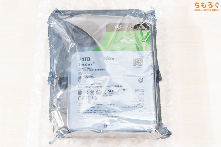 Seagate ST24000DM001 開封 写真