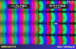INNOCN GA27T1Mレビュー（画素ドット）