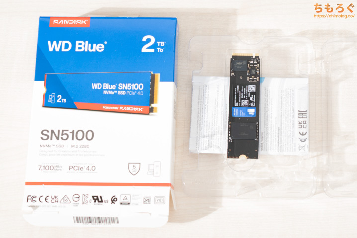 WD Blue SN5100 付属品